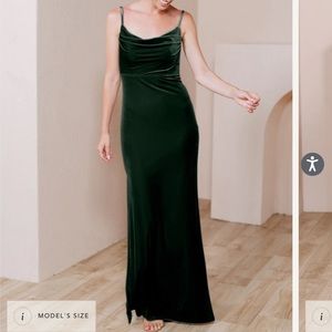 Womens bridesmaid dress-EMERALD